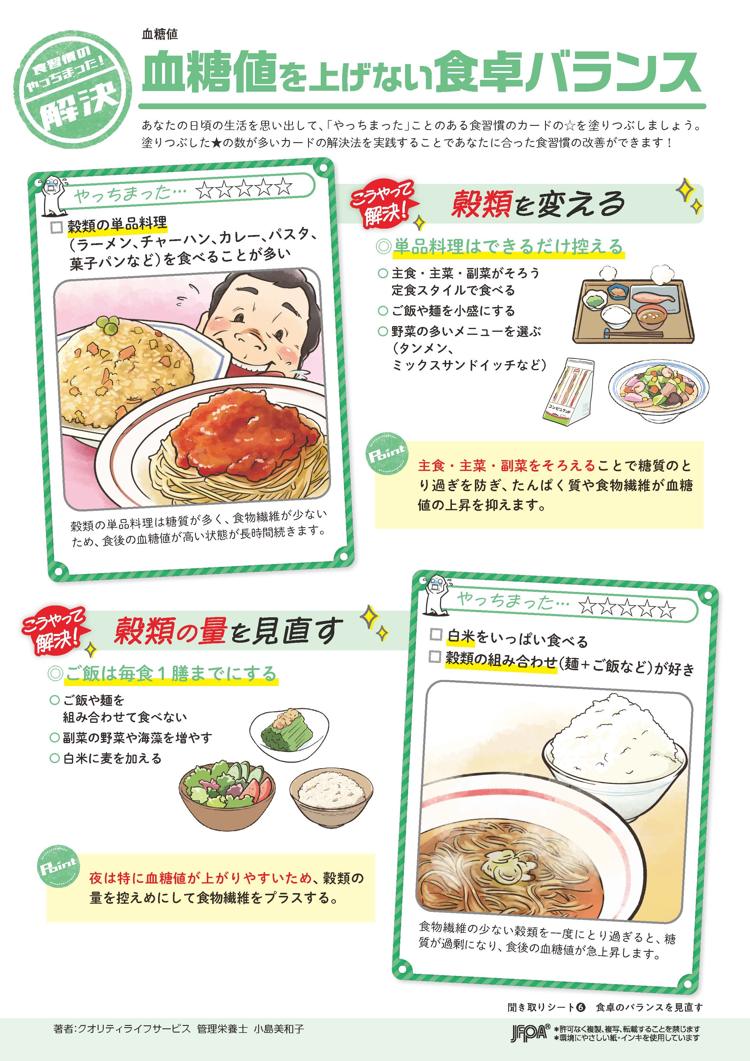 血糖値を上げない食卓バランス – JFPA®オンラインショップ