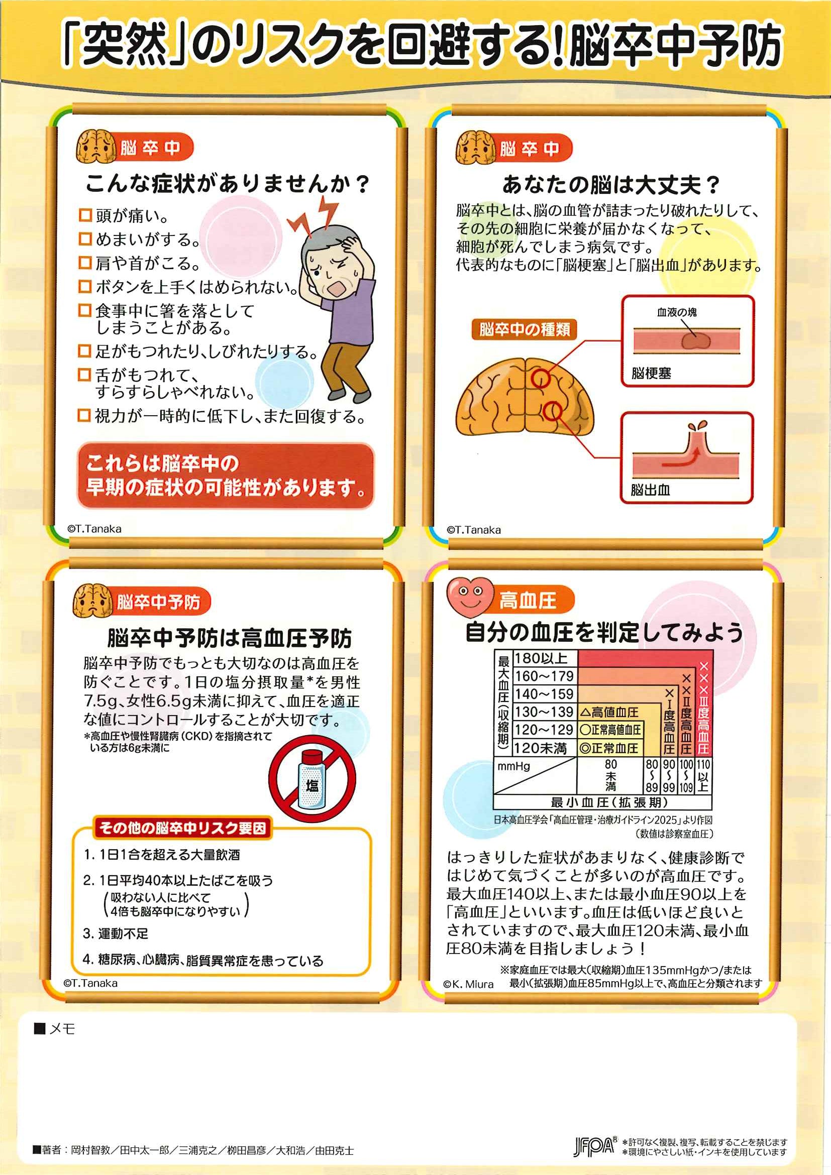 突然」のリスクを回避する！ 脳卒中予防 – JFPA®オンラインショップ