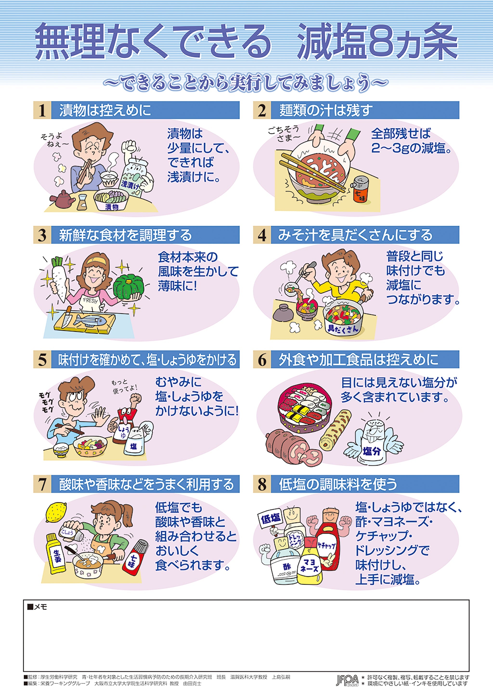 無理なくできる 減塩8ヵ条 – JFPA®オンラインショップ
