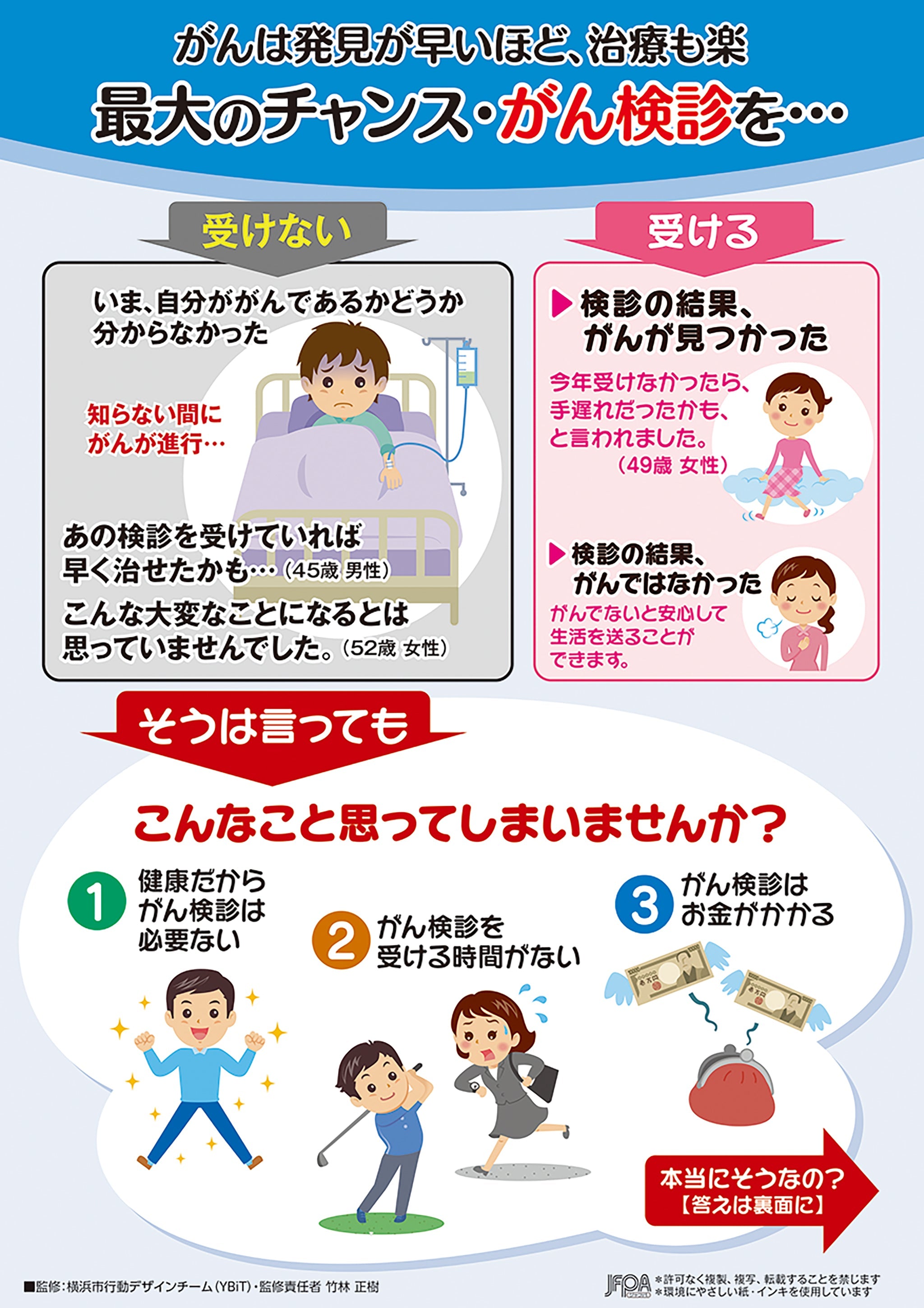 がんは発見が早いほど、治療も楽 最大のチャンス・がん検診を… – JFPA