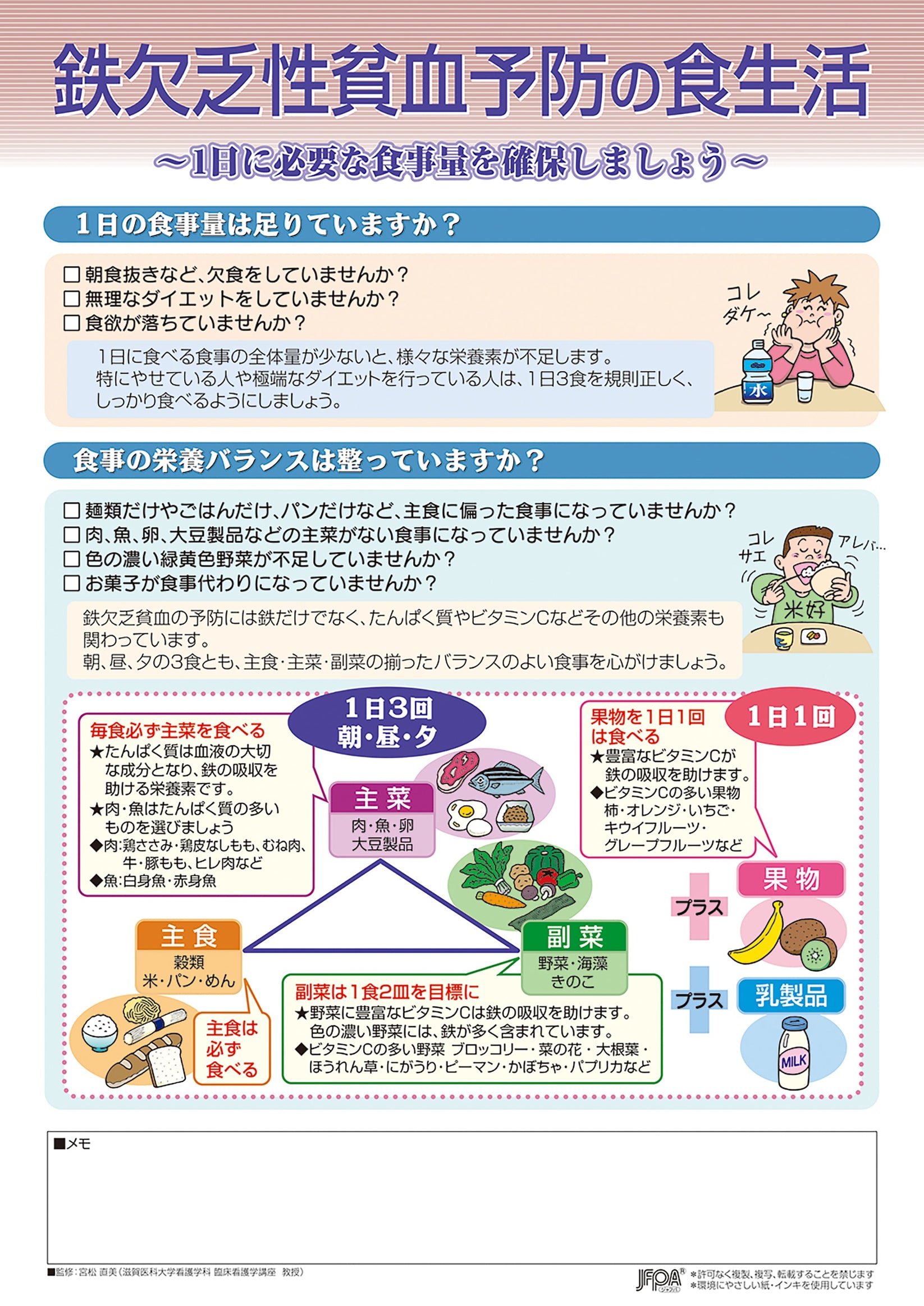 鉄欠乏性貧血予防の食生活 – JFPA®オンラインショップ