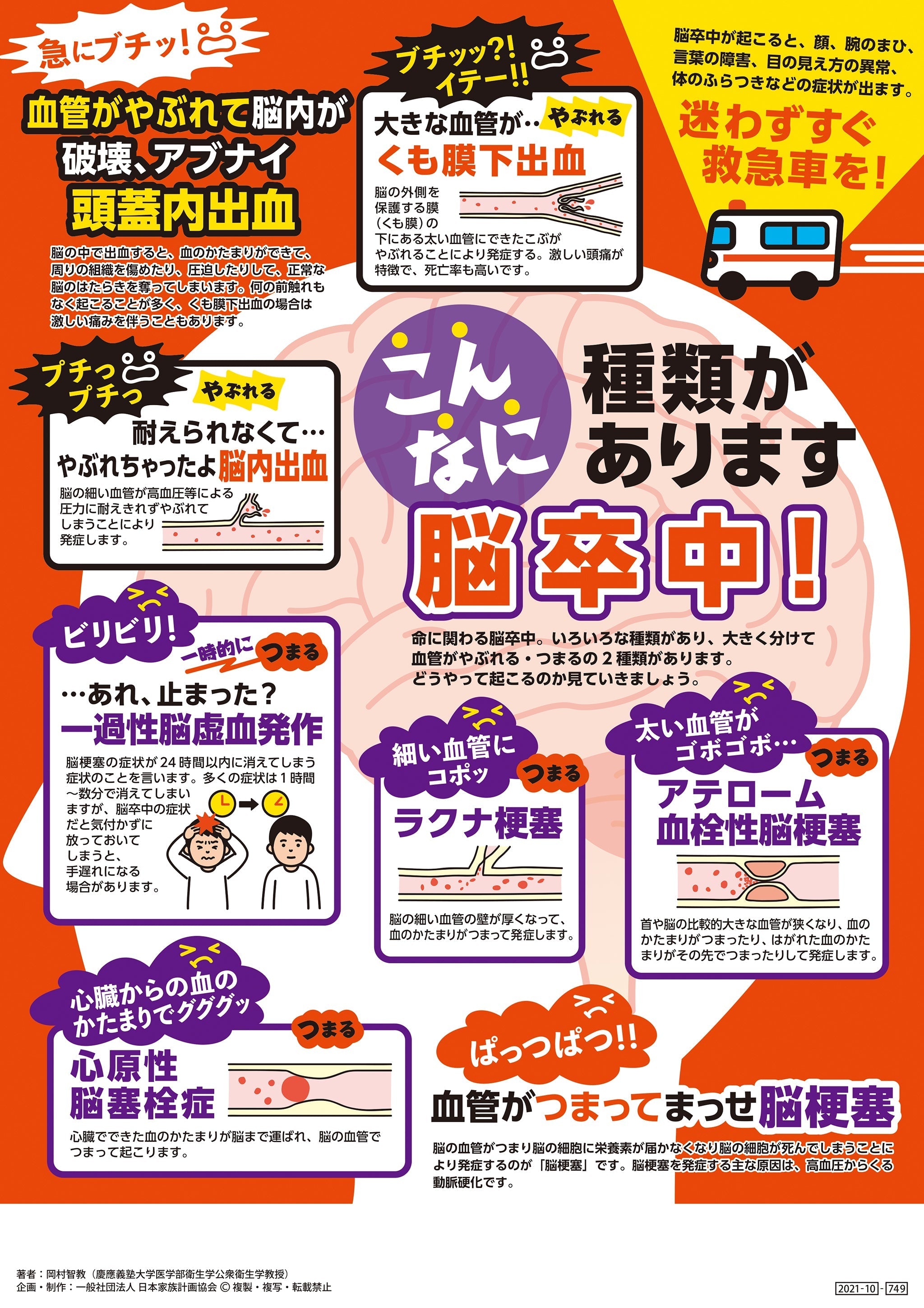 脳卒中症候群　　裁断済み こんなに種類があります 脳卒中！ 文字多めver – JFPA®オンラインショップ